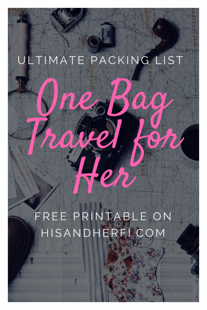One Bag Packing List for Her Pack Light in Only a Carry On Backpack