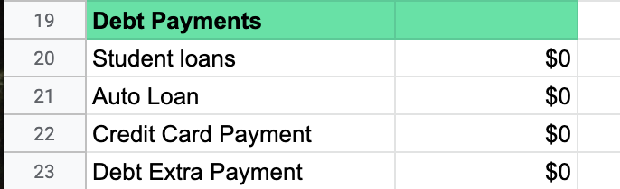 Free Monthly Budget Template