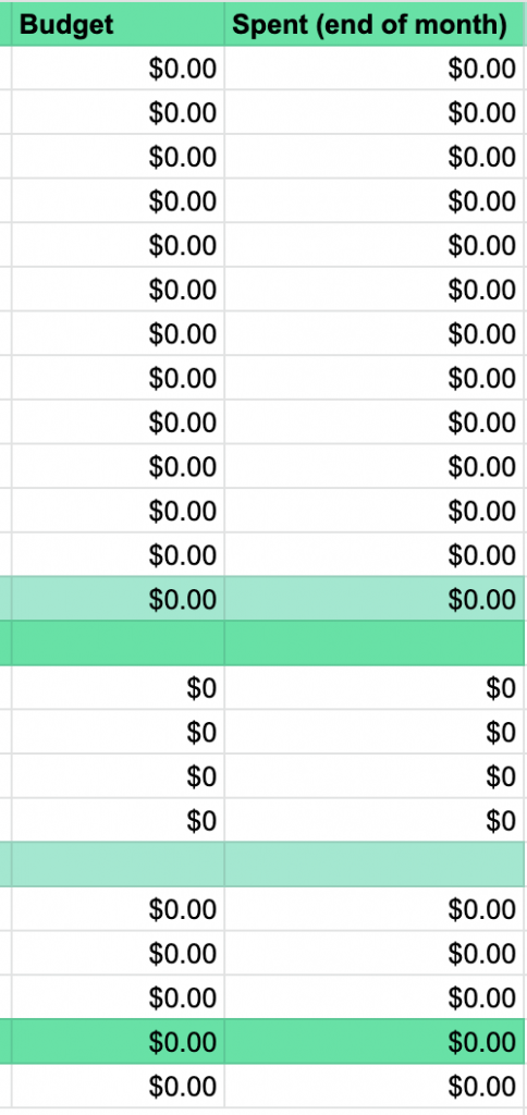 Free Monthly Budget Template